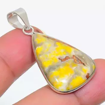 Подвеска из натурального яшмы шмеля из стерлингового серебра 925 пробы 1,62 дюйма m1U61