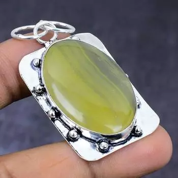 Natural Bumble Bee Jasper Gemstone 925 Steling Silver Pendant 2.13 u1k58