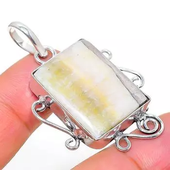 Natural Bumblebee Jasper Gemstone 925 Sterling Silver Gift Pendant 1.89 a8D96
