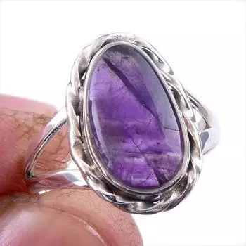 Natural Cacoxenite Gemstone 925 Solid Sterling Silver Jewelry Ring Size 7 M8Q54