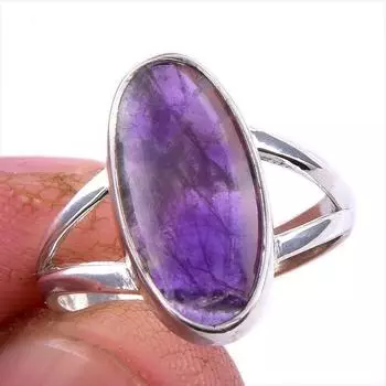 Natural Cacoxenite Gemstone 925 Solid Sterling Silver Jewelry Ring Size 7 l6S33
