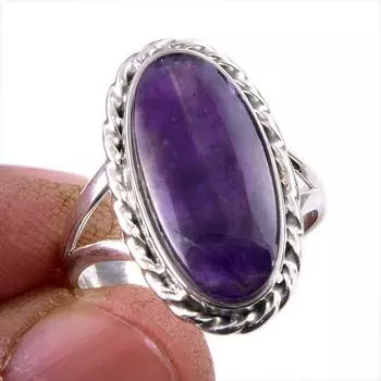 Natural Cacoxenite Gemstone 925 Solid Sterling Silver Jewelry Ring Size 9 e3V46