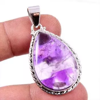 Natural Cacoxenite Gemstone 925 Solid Sterling Silver Jewelry Pendant 1.75 n1O52