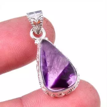 Natural Cacoxenite Gemstone 925 Solid Sterling Silver Jewelry Pendant 1.25 q6R12