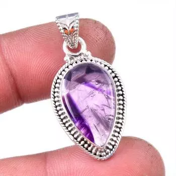 Natural Cacoxenite Gemstone 925 Solid Sterling Silver Jewelry Pendant 1.50 M2T84