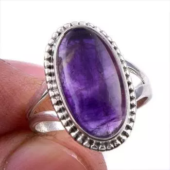 Natural Cacoxenite Gemstone 925 Solid Sterling Silver Jewelry Ring Size 6 O3g28