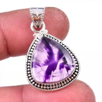 Natural Cacoxenite Gemstone 925 Solid Sterling Silver Jewelry Pendant 1.50 s8B61