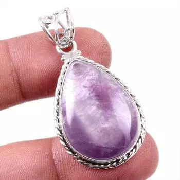 Natural Cacoxenite Gemstone 925 Solid Sterling Silver Jewelry Pendant 1.75 H4y47