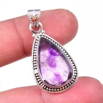 Natural Cacoxenite Gemstone 925 Solid Sterling Silver Jewelry Pendant 1.50 F9g91