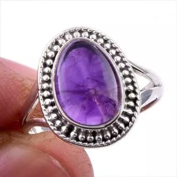Natural Cacoxenite Gemstone 925 Solid Sterling Silver Jewelry Ring Size 8 R7p09