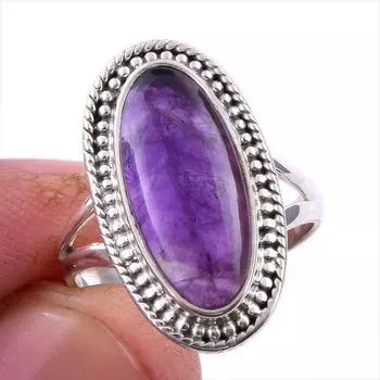 Natural Cacoxenite Gemstone 925 Solid Sterling Silver Jewelry Ring Size 8 R3O50