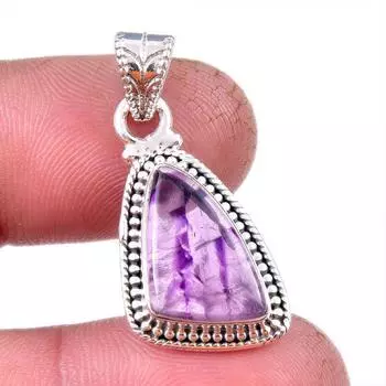 Natural Cacoxenite Gemstone 925 Solid Sterling Silver Jewelry Pendant 1.25 S5q03