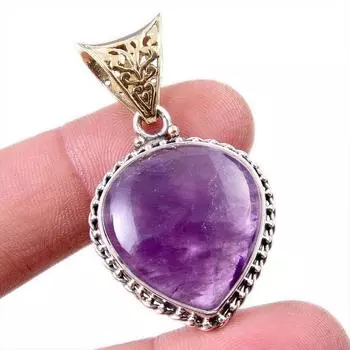 Natural Cacoxenite Gemstone 925 Solid Sterling Silver Jewelry Pendant 1.75 C3i14