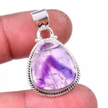 Natural Cacoxenite Gemstone 925 Solid Sterling Silver Jewelry Pendant 1.25 G1O42