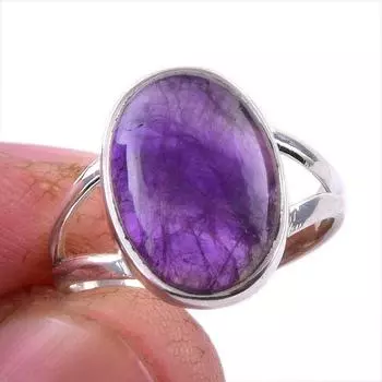 Natural Cacoxenite Gemstone 925 Solid Sterling Silver Jewelry Ring Size 7 U6W62