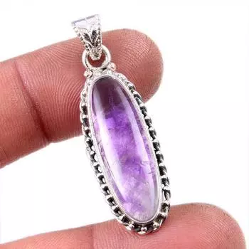 Natural Cacoxenite Gemstone 925 Solid Sterling Silver Jewelry Pendant 1.75 L6a96