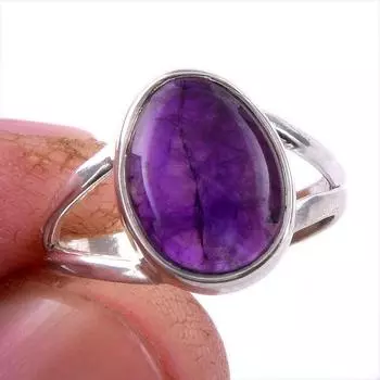 Natural Cacoxenite Gemstone 925 Solid Sterling Silver Jewelry Ring Size 6 v5D47