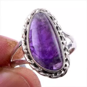 Natural Cacoxenite Gemstone 925 Solid Sterling Silver Jewelry Ring Size 9 S3E24