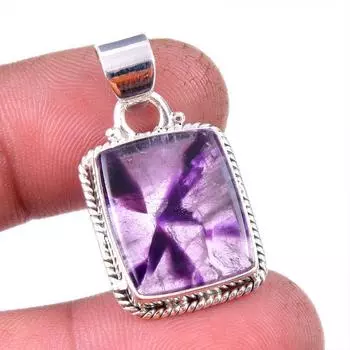 Natural Cacoxenite Gemstone 925 Solid Sterling Silver Jewelry Pendant 1.25 L9z33
