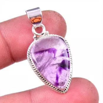 Natural Cacoxenite Gemstone 925 Solid Sterling Silver Jewelry Pendant 1.50 D5W35