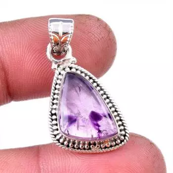 Natural Cacoxenite Gemstone 925 Solid Sterling Silver Jewelry Pendant 1.25 M4q88