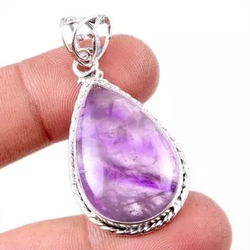 Natural Cacoxenite Gemstone 925 Solid Sterling Silver Jewelry Pendant 1.75 v2w16