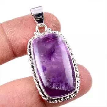 Natural Cacoxenite Gemstone 925 Solid Sterling Silver Jewelry Pendant 1.75 J3G47