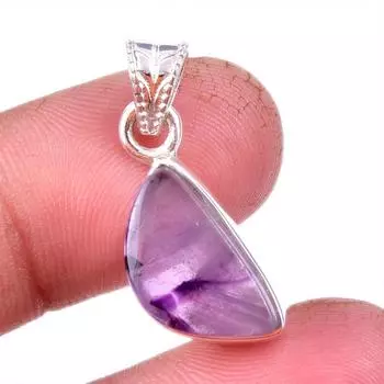 Natural Cacoxenite Gemstone 925 Solid Sterling Silver Jewelry Pendant 1.25 h4M49