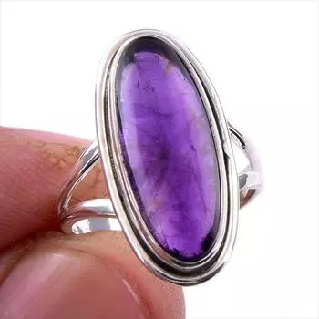 Natural Cacoxenite Gemstone 925 Solid Sterling Silver Jewelry Ring Size 6 A3J58
