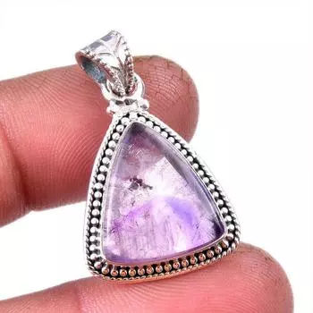 Natural Cacoxenite Gemstone 925 Solid Sterling Silver Jewelry Pendant 1.25 e7u84