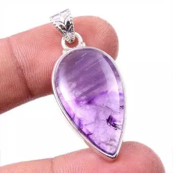 Natural Cacoxenite Gemstone 925 Solid Sterling Silver Jewelry Pendant 1.75 l0Q69