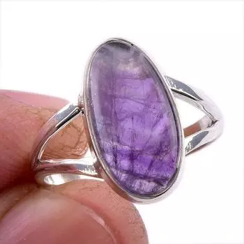 Natural Cacoxenite Gemstone 925 Solid Sterling Silver Jewelry Ring Size 7.5 m8p60