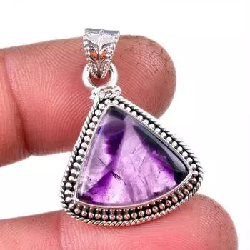 Natural Cacoxenite Gemstone 925 Solid Sterling Silver Jewelry Pendant 1.25 v6b85
