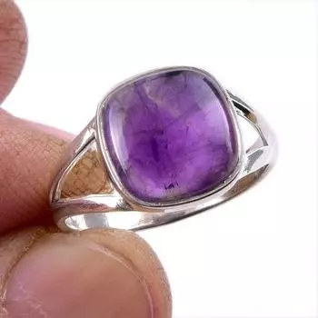 Natural Cacoxenite Gemstone 925 Solid Sterling Silver Jewelry Ring Size 7.5 Q3N08
