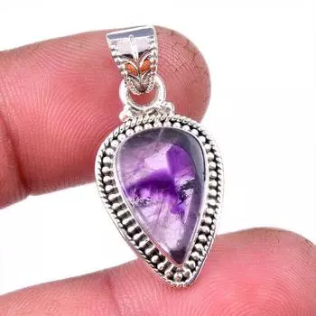 Natural Cacoxenite Gemstone 925 Solid Sterling Silver Jewelry Pendant 1.25 g4u49