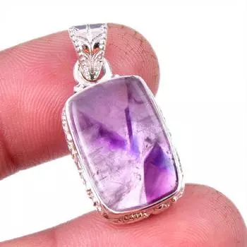 Natural Cacoxenite Gemstone 925 Solid Sterling Silver Jewelry Pendant 1.25 I2L76