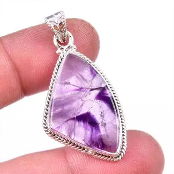 Natural Cacoxenite Gemstone 925 Solid Sterling Silver Jewelry Pendant 1.75 t9R19