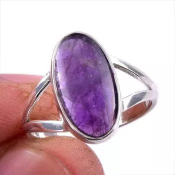 Natural Cacoxenite Gemstone 925 Solid Sterling Silver Jewelry Ring Size 8 F4b94