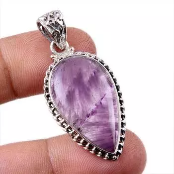 Natural Cacoxenite Gemstone 925 Solid Sterling Silver Jewelry Pendant 1.75 k0f41