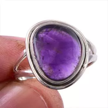 Natural Cacoxenite Gemstone 925 Solid Sterling Silver Jewelry Ring Size 7 O3y66