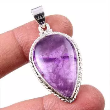 Natural Cacoxenite Gemstone 925 Solid Sterling Silver Jewelry Pendant 1.75 Q2V21