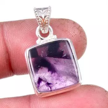 Natural Cacoxenite Gemstone 925 Solid Sterling Silver Jewelry Pendant 1.25 S4O53