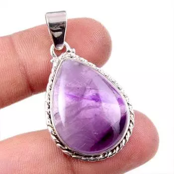 Natural Cacoxenite Gemstone 925 Solid Sterling Silver Jewelry Pendant 1.75 D2u00