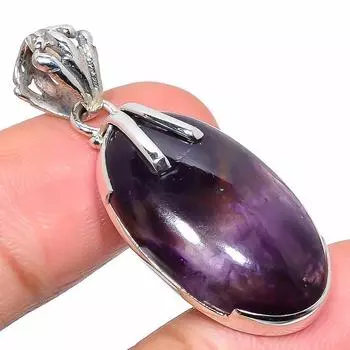 Natural Cacoxenite Gemstone 925 Solid Sterling Silver Jewelry Pendant 1.73 d6D79