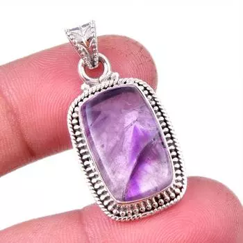 Natural Cacoxenite Gemstone 925 Solid Sterling Silver Jewelry Pendant 1.25 u2D37