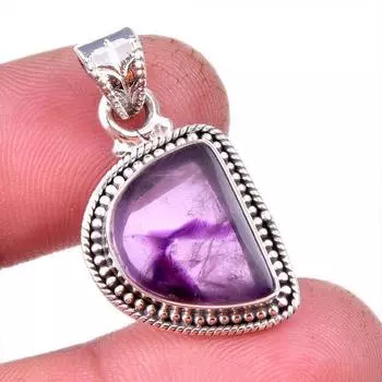 Natural Cacoxenite Gemstone 925 Solid Sterling Silver Jewelry Pendant 1.25 N3J44
