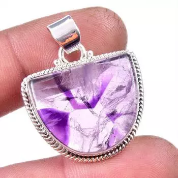 Natural Cacoxenite Gemstone 925 Solid Sterling Silver Jewelry Pendant 1.50 A5Z61