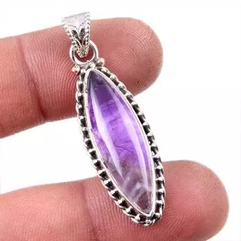 Natural Cacoxenite Gemstone 925 Solid Sterling Silver Jewelry Pendant 1.75 f9p23