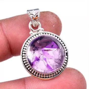 Natural Cacoxenite Gemstone 925 Solid Sterling Silver Jewelry Pendant 1.25 Z7B69