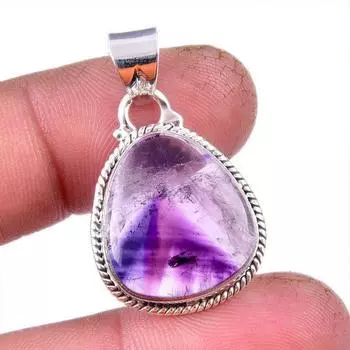 Natural Cacoxenite Gemstone 925 Solid Sterling Silver Jewelry Pendant 1.25 v8l75